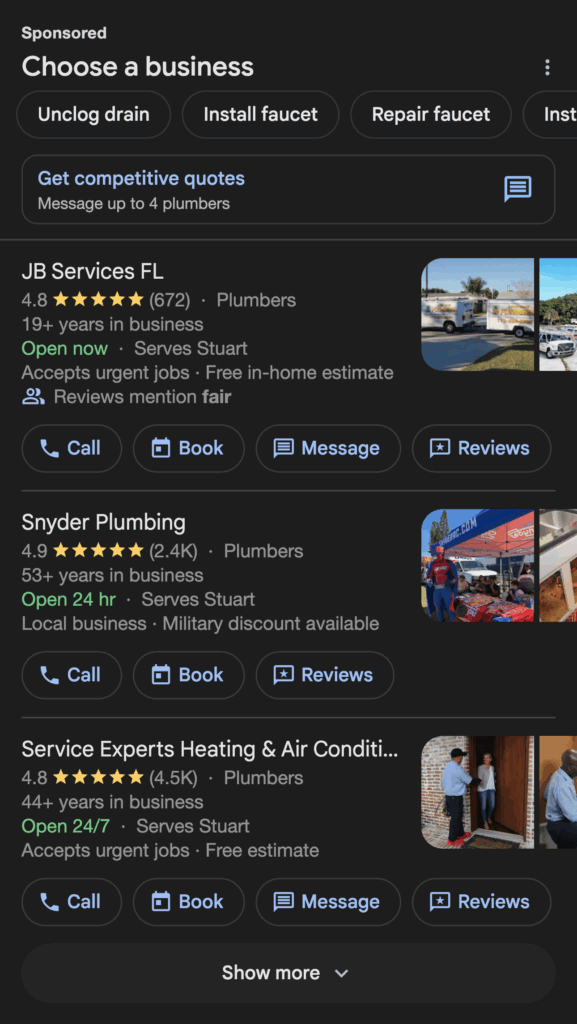 Google local service ads management